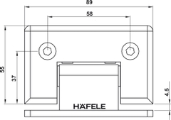 Bản Lề Kính - Tường 90º Hafele 499.05.851