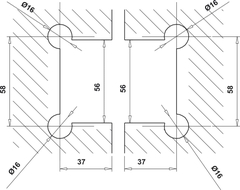 Bản Lề Kính - Kính 180º Hafele 499.05.855