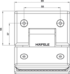 Bản Lề Kính - Kính 135º Hafele 499.05.859