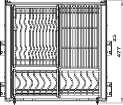 Rổ Bát Đĩa Kason Flex 700mm Hafele 549.04.045