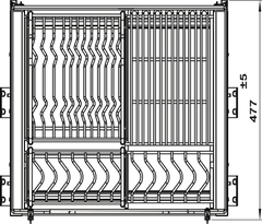 Rổ Bát Đĩa Kason Flex 800mm Hafele 549.04.046