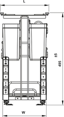 Rổ Gia Vị Dao Thớt Omero Multi 450mm Hafele 547.11.006