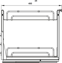 Rổ gia vị Omero SUS304 ovan 450 Hafele 547.10.066