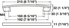 Tay Nắm Tủ 214mm H1345 Hafele 110.34.627