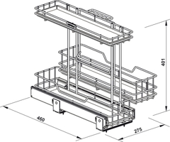 Rổ dụng cụ vệ sinh Viola SUS304 Hafele 595.04.095