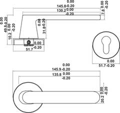 Bộ Khóa Tay Nắm Cửa DIY Set B Hafele 499.63.608