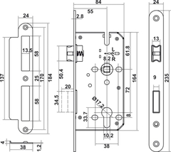 Bộ Khóa Tay Nắm Cửa DIY Set B Hafele 499.63.610