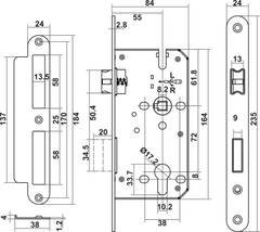 Bộ Khóa Tay Nắm Cửa DIY Set B Hafele 499.63.613