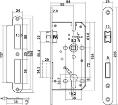 Bộ Khóa Tay Nắm Cửa DIY Set E Hafele 499.63.636