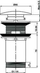Bộ xả nhấn có lỗ thoát tràn BG Hafele 589.15.930