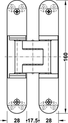 Bản lề âm TE 340 3D, đen Hafele 924.17.137
