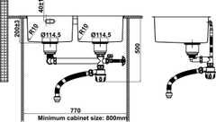 Chậu Rửa Chén Bát Inox HS24-SSN2S-750 Hafele 567.24.427