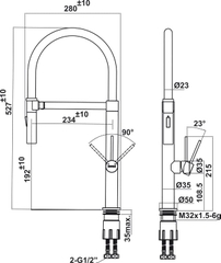 Vòi Rửa Chén HT24-SH1F527 Hafele 570.85.451
