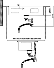 Chậu Rửa Chén Inox HS24-SSN1S-8650 Hafele 567.20.637