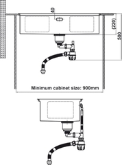 Chậu Rửa Chén Inox HS24-SSN1S-8644 Hafele 567.24.477