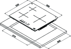 Bếp từ 3 vùng nấu Hafele HC-I6035B 533.09.961