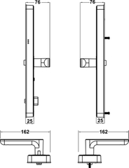 Khóa điện tử Hafele AL2401 màu đen 912.20.693