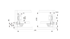 Ray Hộp Âm Alto-S Giảm Chấn H80mm Hafele 552.55.320