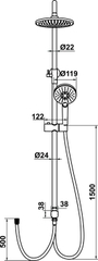ECO Thanh sen kết hợp ko gồm bộ trộn đen Hafele 589.34.429