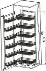 Tủ Đồ Khô Kara Swing 450mm Hafele 595.71.043