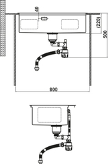 Chậu SUS WS R10 HS25-SSN1S-7650 _đen Hafele 567.24.485