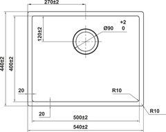 Chậu Rửa Chén Bát Inox WF R10 HS25-SSN1S-540 Hafele 567.24.480