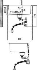 Chậu Rửa Chén Bát Inox WF R10 HS25-SSN1S-540 Hafele 567.24.480