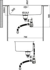 Chậu Rửa Chén Bát Inox R25 HS25-SSN1S-760 Hafele 567.24.482