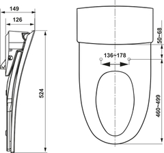 Nắp Bồn Cầu Thân V Sense Hafele 588.79.414