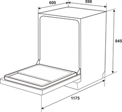 Máy Rửa Chén Độc Lập HDW-F6072B Hafele 535.29.700