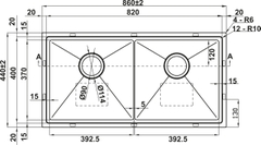 Chậu Rửa Chén Inox WS R10 HS25-SSN2S-8644 Hafele 567.94.023