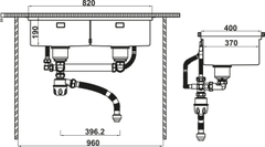 Chậu Rửa Chén Inox WS R10 HS25-SSN2S-8644 Hafele 567.94.023