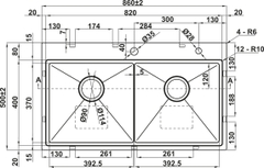 Chậu Rửa Chén Inox WS R10 HS25-SSN2S-8650 Hafele 567.94.024