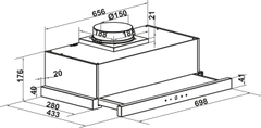 Máy Hút Mùi Âm Tủ HC-H7031TB Hafele 538.86.096