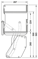 Kệ Nâng Hạ Imove 800mm Hafele 504.68.377