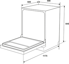 Máy Rửa Chén Độc Lập HDW-F6031G Hafele 535.29.651
