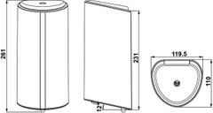 Bình Đựng Xà Phòng Treo Tường Tự Động Hafele 580.37.051
