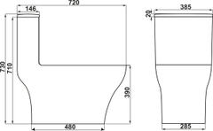 Bồn Cầu 1 Khối Kobe II Hafele 588.79.417