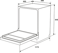 Máy Rửa Chén Độc Lập HDW-F6052G Hafele 535.29.652