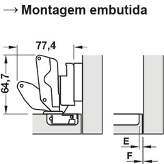 Bản Lề Lọt Lòng Metalla SM 165º Hafele 315.02.752