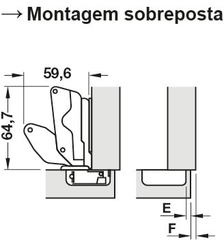 Bản Lề Trùm Ngoài Metalla SM 165º Hafele 315.28.750