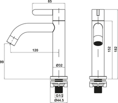 Vòi nước lạnh 99 Hafele 495.62.055