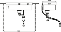 Chậu SUS WS R10 HS25-SSN1S-8244_BRUSH Hafele 567.94.021