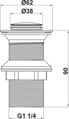 Bộ xả pop-up DIY ko có xả tràn Hafele 495.61.975