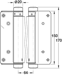 Bản Lề Bật 2 Chiều 6'' Hafele 927.97.030