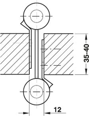 Bản Lề Bật 2 Chiều 6'' Hafele 927.97.030