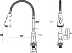 Vòi bếp Hafele nước lạnh Chrome 495.50.280