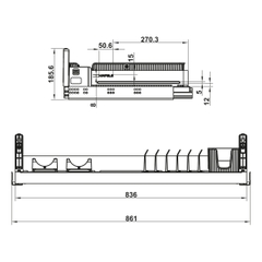 Rổ Kéo Trên Cho Bát Đĩa Dining Agent 700mm Hafele 545.14.307