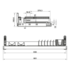 Rổ Kéo Trên Cho Bát Đĩa Dining Agent 800mm Hafele 545.14.309