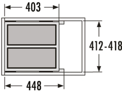 Thùng Rác R450mm Có Ray Kéo Hafele 502.73.901